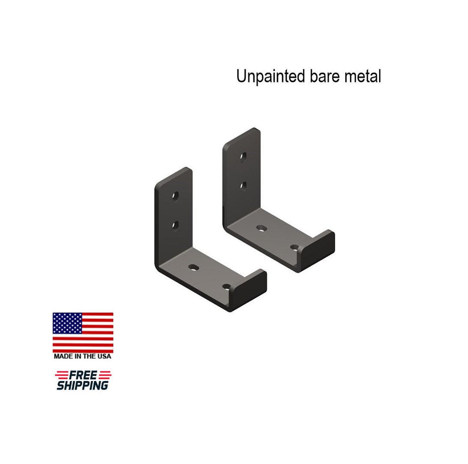 Set of 2 Formed J Brackets 2 wide Etsy