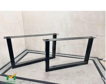 U-Shape Counter Height Table Legs: 2" Metal Tube, Powder Coat, Set of 2