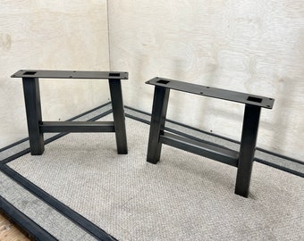2 Metal Table Legs 1 1/2" Square Tube A-Shape Powdercoat Finish, Table, Desk, Bench, Free Shipping