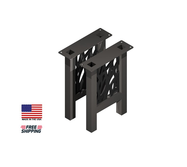 Set of 2 2 Square Tube Table Legs Size 1224D x Etsy