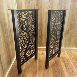 Metal Console Table Legs, H-Shape, Ficus Design, 1 1/2" Tube, Powder Coat zdjęcie 5