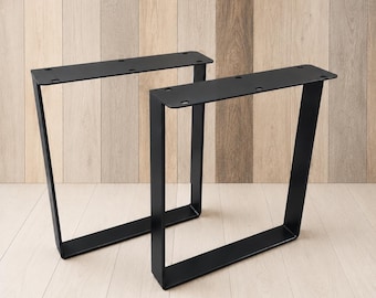 Metal Coffee Table Legs, U-Shape, 1/4" x 2" Flat Bar, Powder Coat