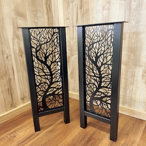 Metal Console Table Legs, H-Shape, Ficus Design, 1 1/2" Tube, Powder Coat zdjęcie 2
