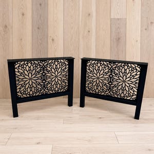 Metal Coffee Table Legs, Petals Design, 1 1/4" Tube, Powder Coat