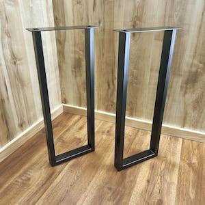 U-Shape Sofa/Console Table Legs: 2" x 1" Metal Tube, Powder Coat, Set of 2