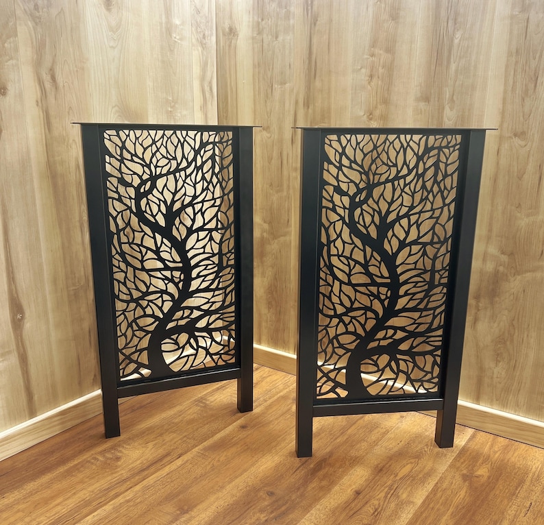 Metal Console Table Legs, H-Shape, Ficus Design, 1 1/2" Tube, Powder Coat zdjęcie 4
