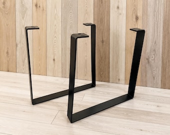 Metal Coffee Table Legs, Trapezoid, 1/4" x 2" Flat Bar, Powder Coat