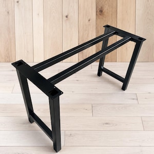 Metal Table Base, Custom Size, H-Shape, 2" Tube, Powder Coat