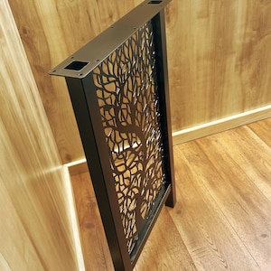 Metal Console Table Legs, H-Shape, Ficus Design, 1 1/2" Tube, Powder Coat zdjęcie 9