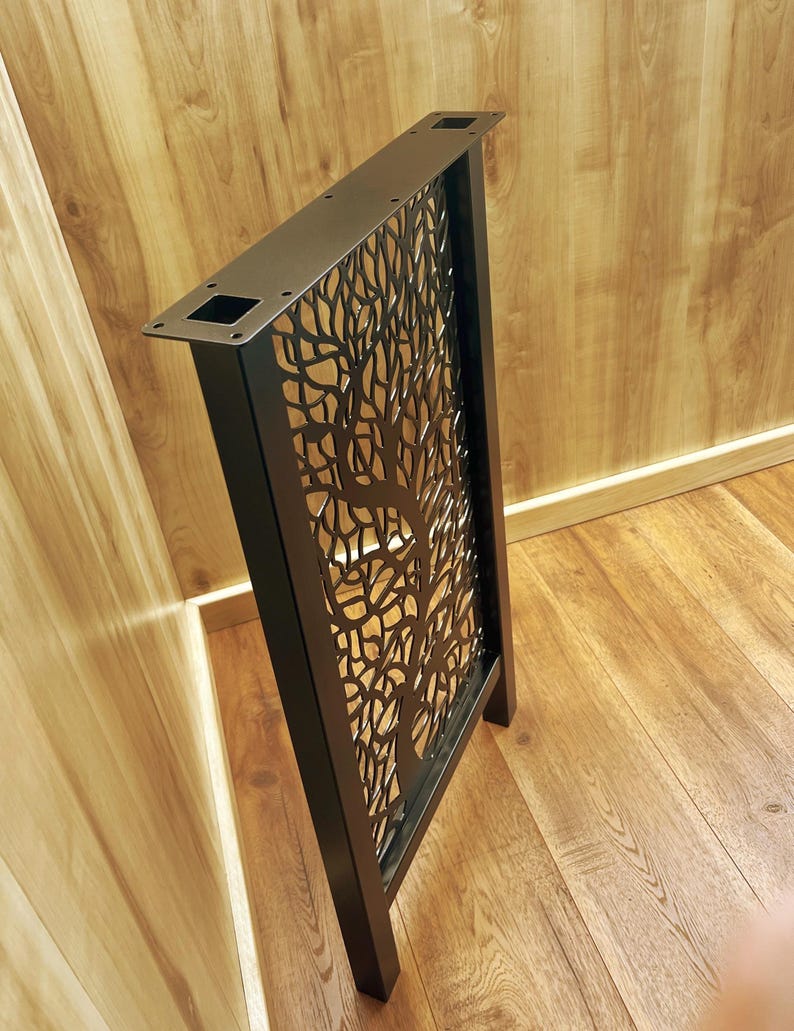 Metal Console Table Legs, H-Shape, Ficus Design, 1 1/2" Tube, Powder Coat zdjęcie 9