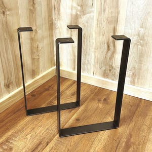 Metal Coffee Table Legs, U-Shape, 1/4" x 2" Flat Bar, Powder Coat image 4