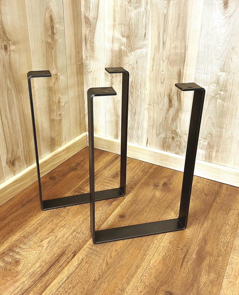Metal Coffee Table Legs, U-Shape, 1/4" x 2" Flat Bar, Powder Coat image 4