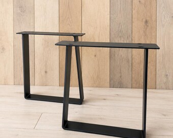 Metal Coffee Table Legs, Trapezoid, 1/4" x 2" Flat Bar, Powder Coat