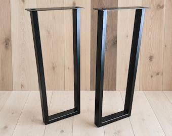 Metal Console Table Legs, U-Shape, 1" x 2" Tube, Powder Coat