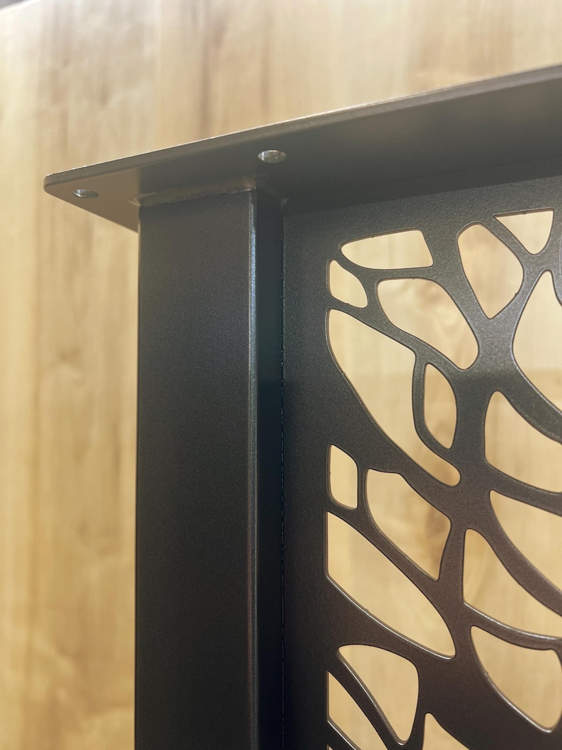 Metal Console Table Legs, H-Shape, Ficus Design, 1 1/2" Tube, Powder Coat zdjęcie 8