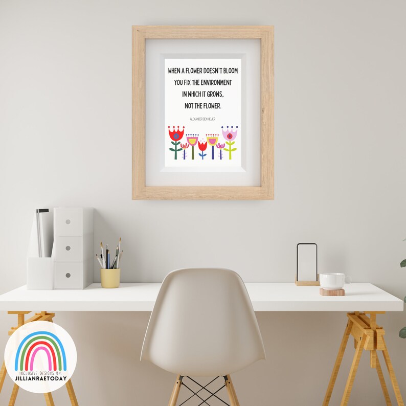 Inspirational Inclusion Art Therapist Office Art Neurodiversity Poster Artwork Poster Etsy