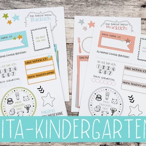 Freundebuchseiten für Kinder (Kindergartenalter, Kitaalter), inkl. Deckblatt, DIN A5