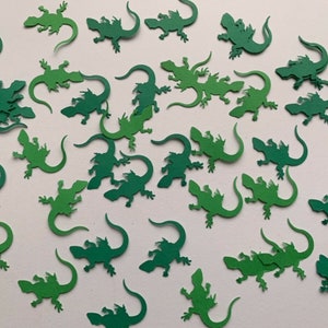 75 Gecko Lizards Party Tafelblad confetti
