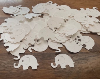 OFERTA 100 confeti de mesa de tarjeta de elefante Martha Stewart blanca