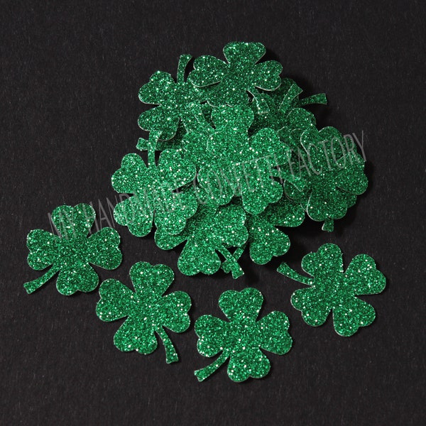 Lot De 50 Confettis Trèfles (Shamrock) Vert Pailleté - Pour Décoration De Table - Neuf