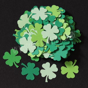 200 SMALL Mixed Green Four Leaf Clover/Shamrock Table Confetti