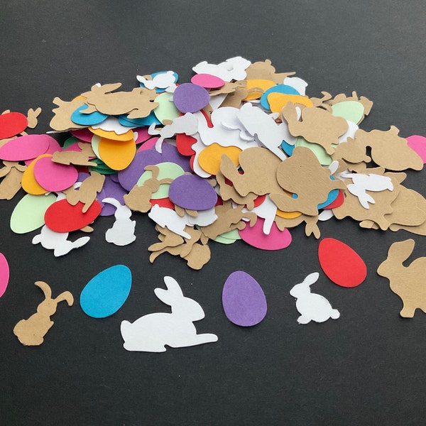 250+ Easter Bunny rabbits Bunnies & Eggs Colourful Table Confetti Sprinkles