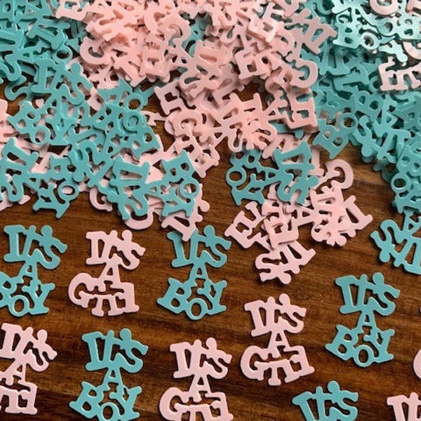 50+ Gender Reveal Babyshower 'It's a Boy' 'It's a Girl' Feesttafel Confetti Decoratie