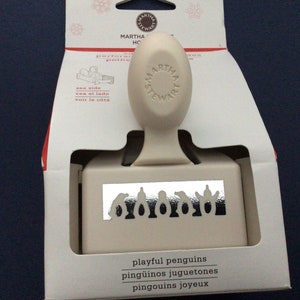 Nouveau MARTHA STEWART Perforatrice de bordure de bordure de carte Pingouins espiègles