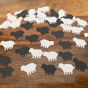 100 Medium “Counting” Sheep Lambs Card Table Topper Party Sprinkles