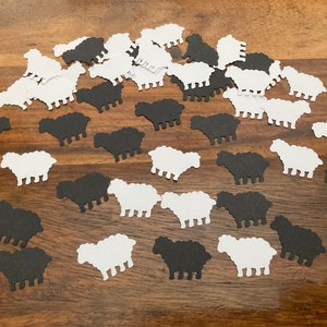 100 Medium “Counting” Sheep Lambs Card Table Topper Party Sprinkles