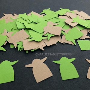 175 Disney temático YODA Star Wars feito à mão mesa de cartas confete granulado - verde buff