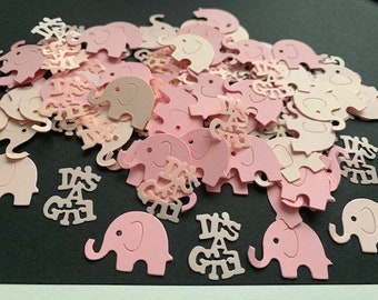 200 Pink Elephant "It's a girl" Gender Reveal Table Confetti