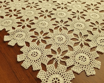 6 + 1 piece.Hand knitted lace tablecloth with crochet table cloth.dining table cover set.50 * 26 cm 1pcs. 17 * 17 cm 6 pcs.Fedex,Tnt,Ups,Dhl