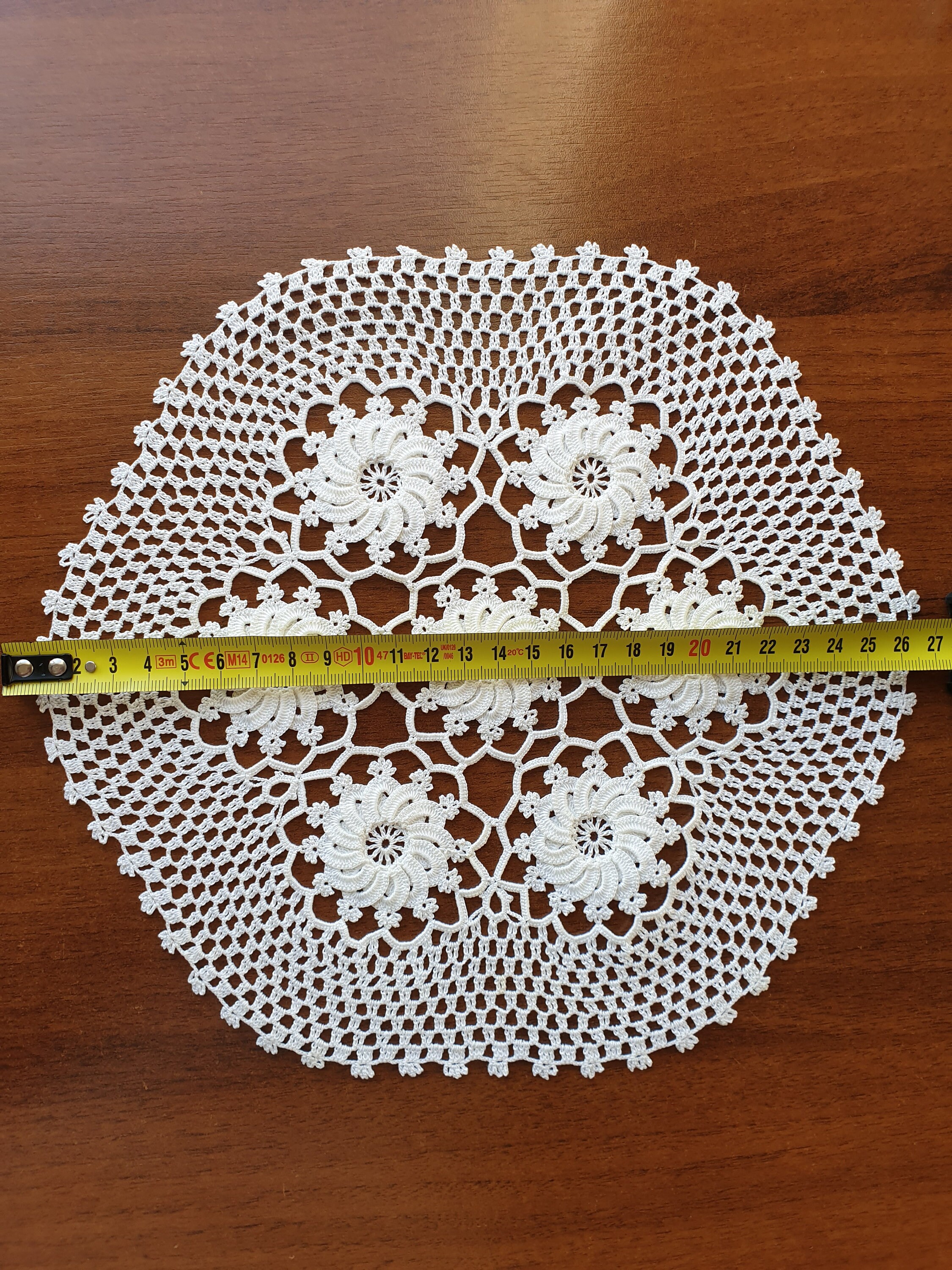 2 Pcs.coffee Table Cover Knitted With 3D Crochet. Decorative Etsy UK