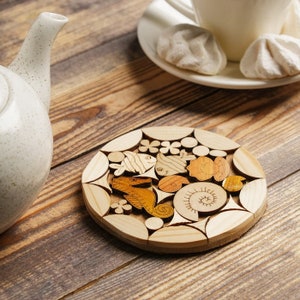 Juniper Wooden Coaster Sea Kitchen Decor