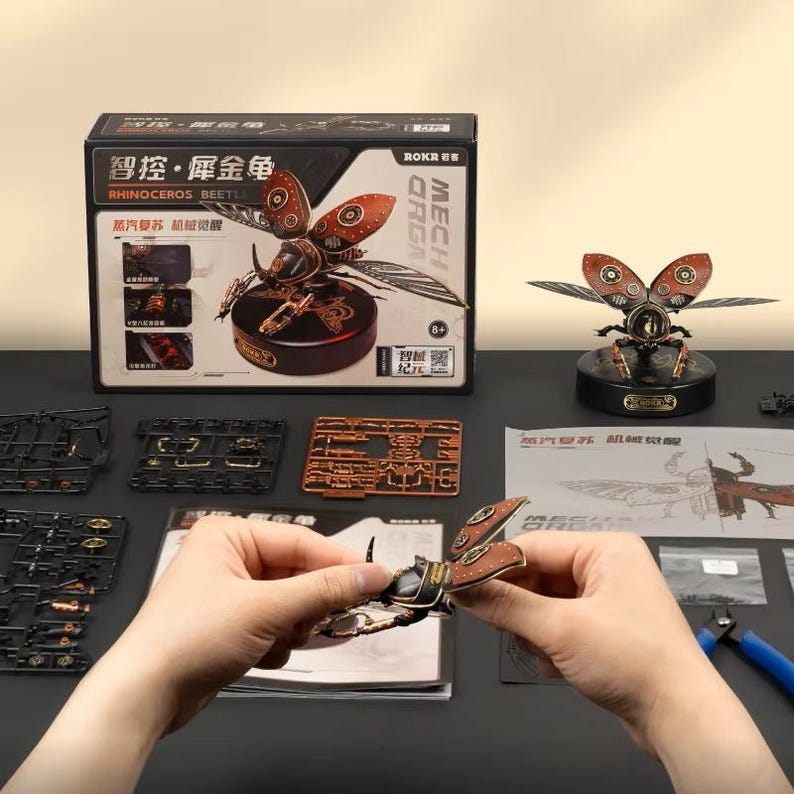List Of Insect Bionic Models Steampunk Mechanical Beetle Model Kit - Metal Insect 3D Puzzle - Bionic ...