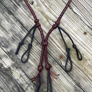 Duck Goose Call Lanyard Braided Leather - 4 leads - Made in the USA
