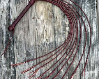 Cat o’ Nine Tails Leather Whip - Made in USA