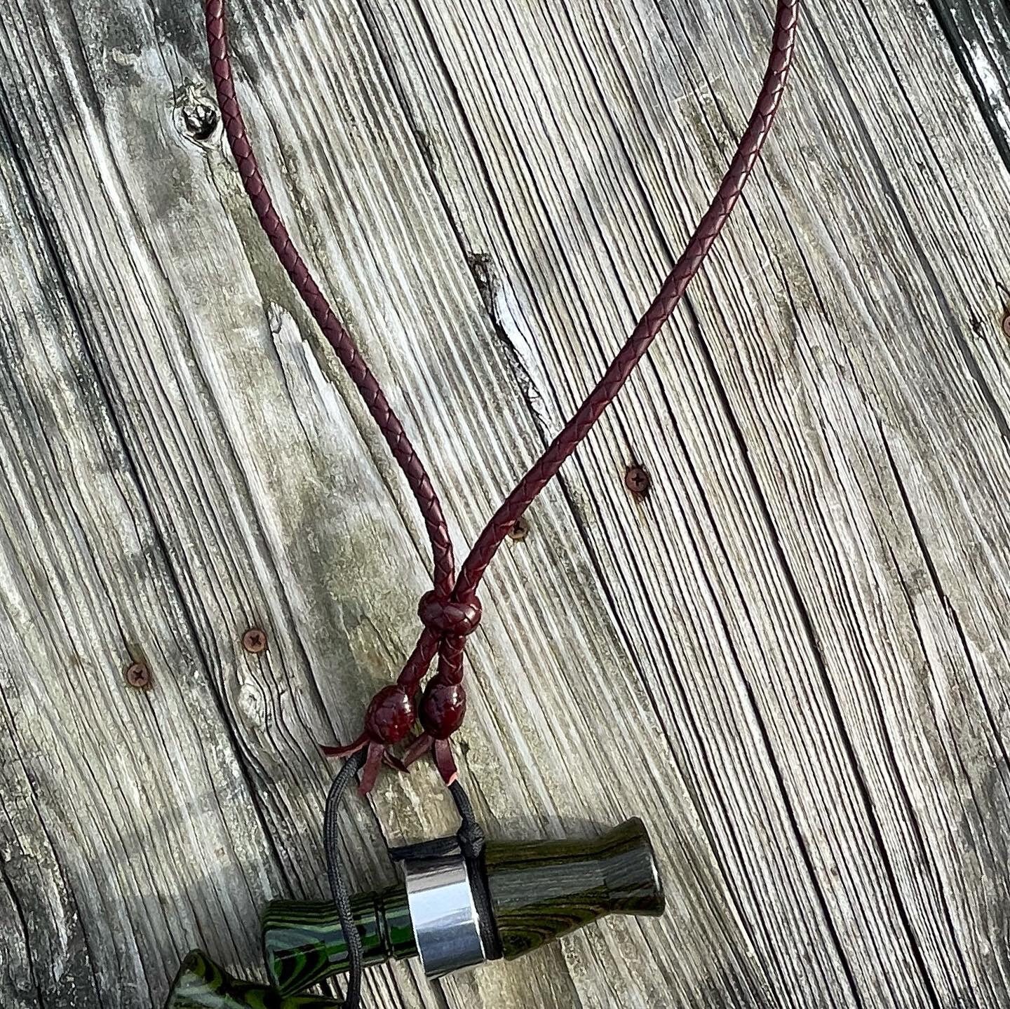 Duck Goose Call Lanyard Braided Leather 2 Leads Etsy