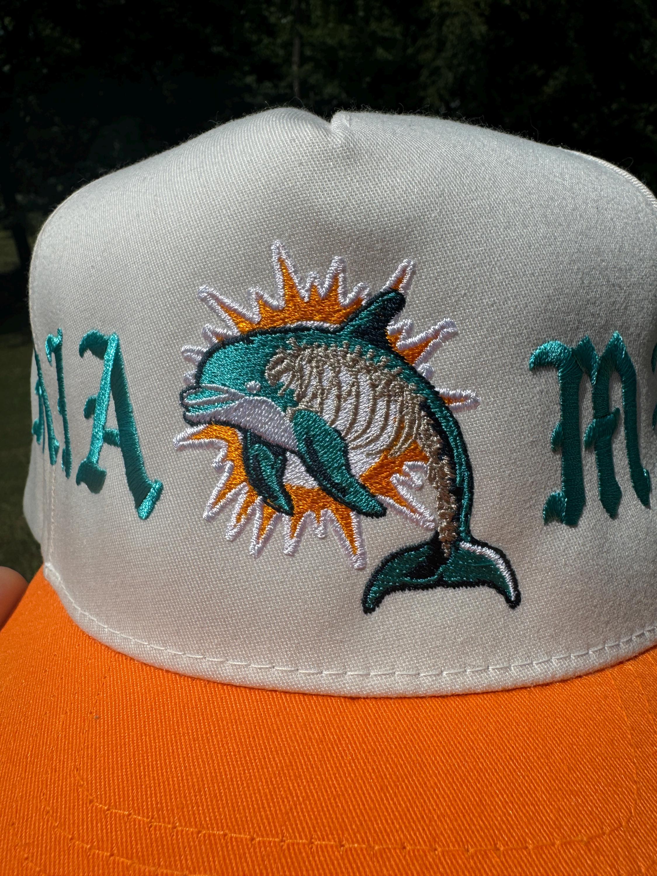 Vintage Maui Blue snap-back hat with Dolphin Embroidery Vintage Miami Dolphins Corduroy Snapback Hat Sports  main image 4