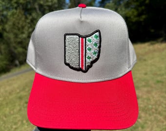 Custom Chenille Embroidered Ohio Snapback Hat 5 Panel