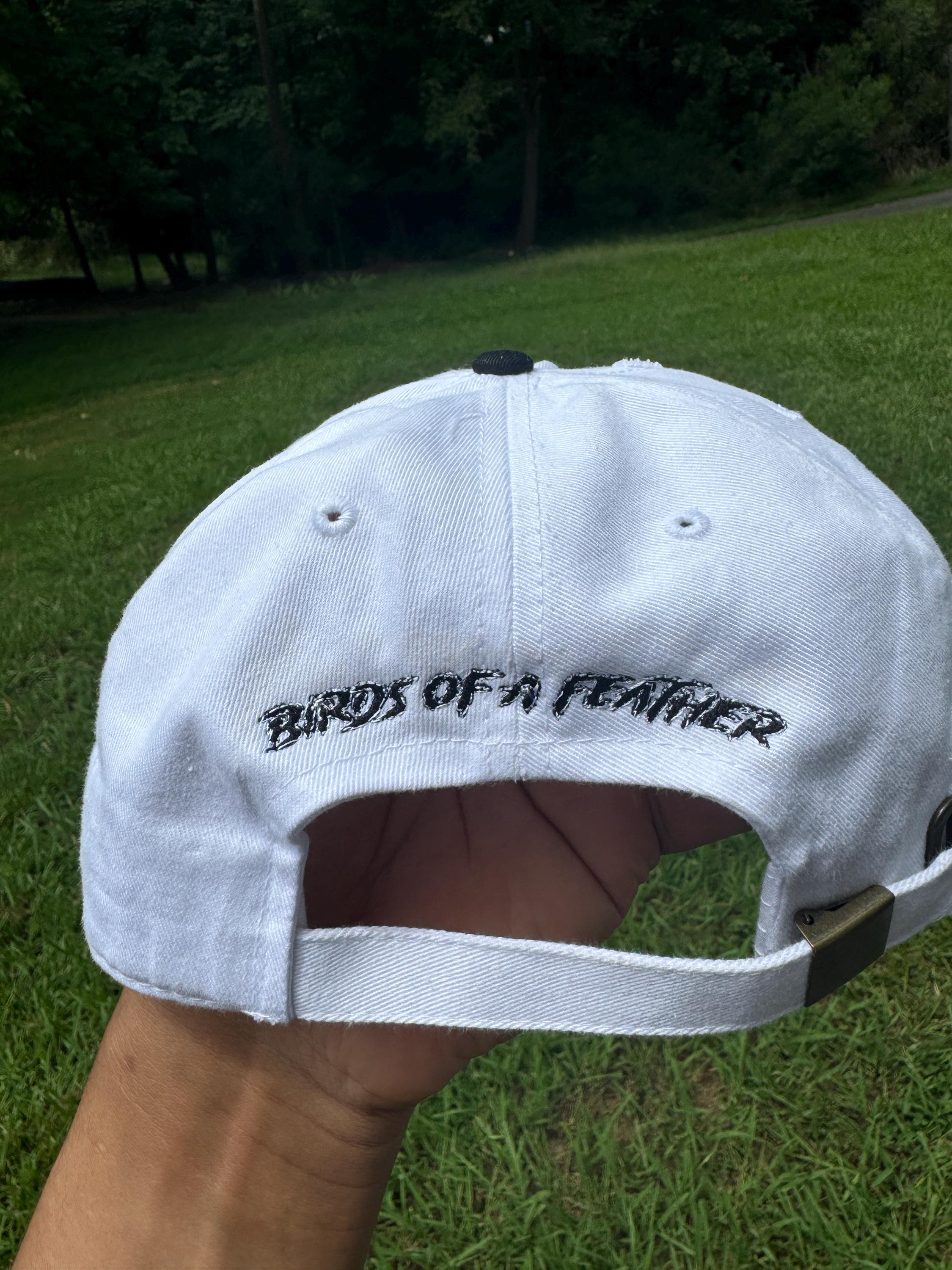 Custom Baltimore Birds of a Feather Hat Two Tone White
