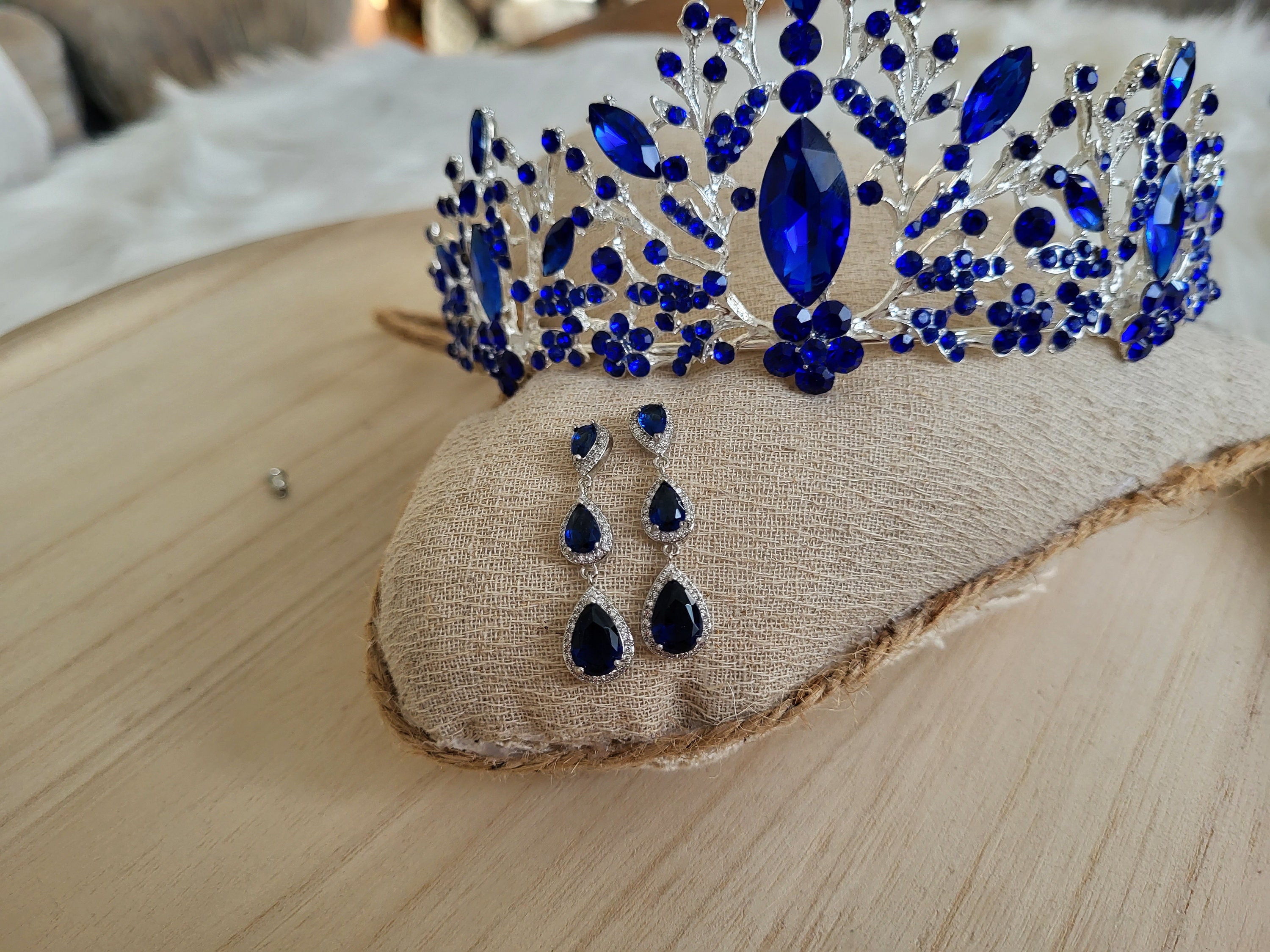Diadem tiara blau -  Österreich