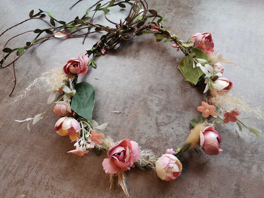 Bridal Hair Accessories With Dried Grasses Roses Hair Etsy New Zealand