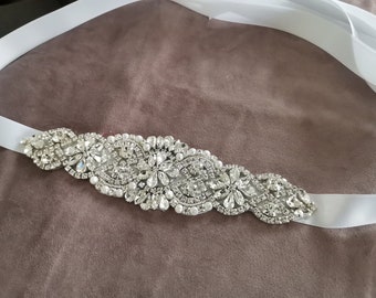 Bruidsriem, zilver, goud, roségoud, bruidssjerp, boho bruidsriem, trouwjurkriem, strass,