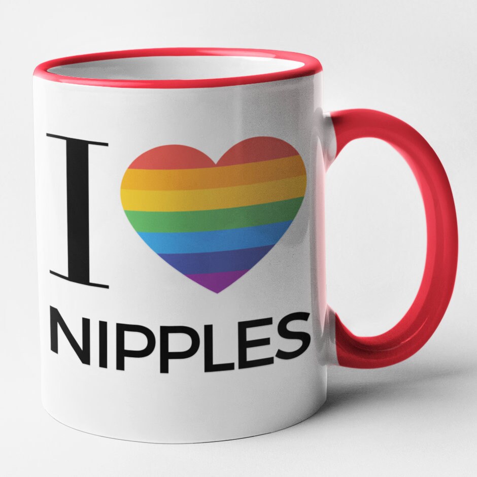 Novelty Gay / LGBT I Love Mugs - I Love NIPPLES