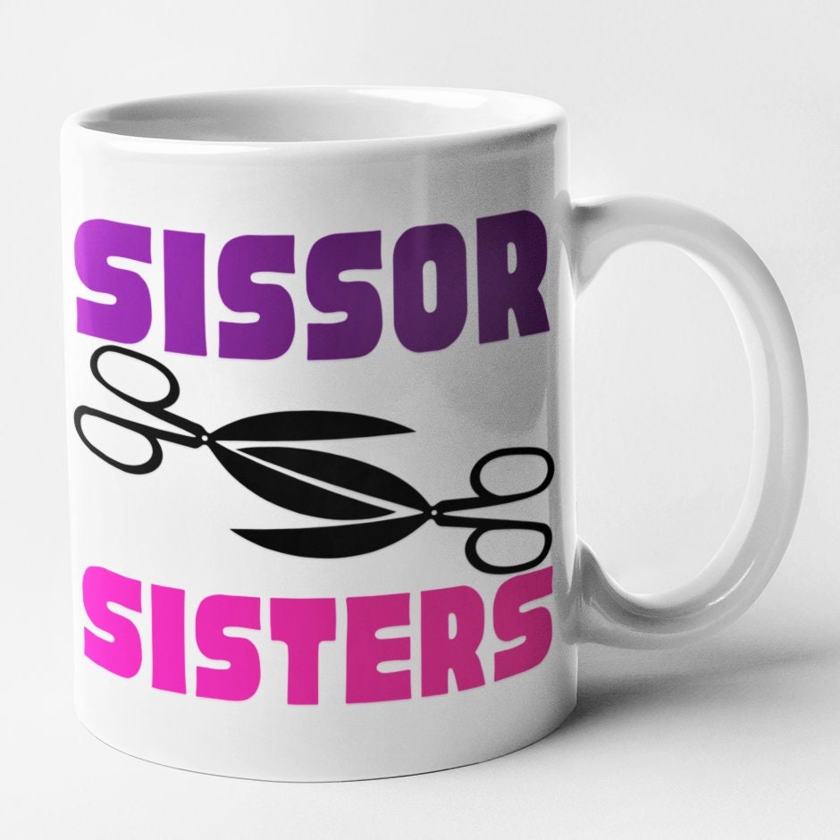 Sissor Sisters Taza Divertida Pareja de lesbianas Taza de café Divertida Novedad Grosera - Cumpleaños / Regalo de Navidad