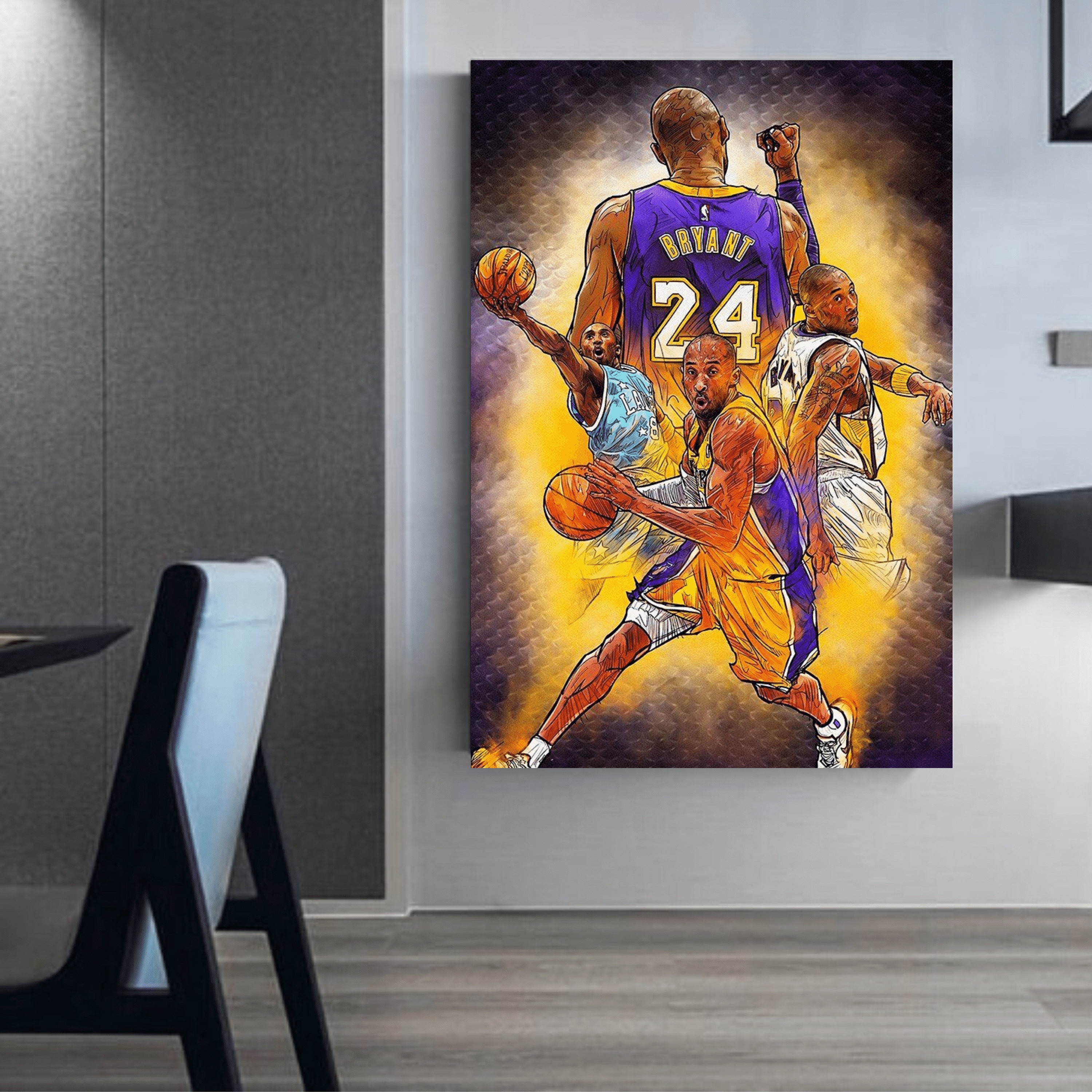 Kobe Bryant canvas Basketball wall art canvas Kobe Bryant