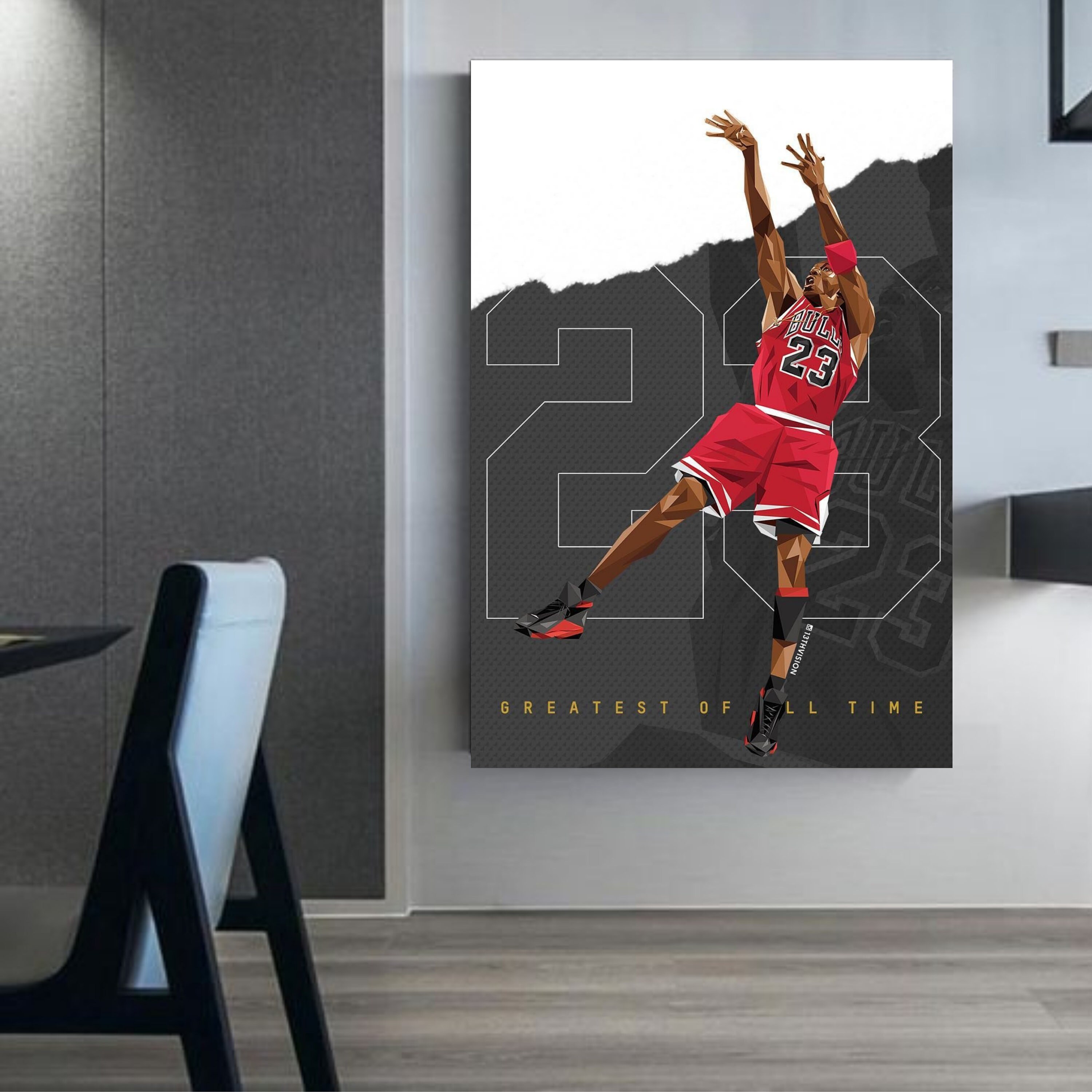 Michael Jordan Wall Art Nba Canvas Michael Jordan S Painting Shot Jordan 23 The Greatest Of All Time Nba Stars Mj Shot Canvas