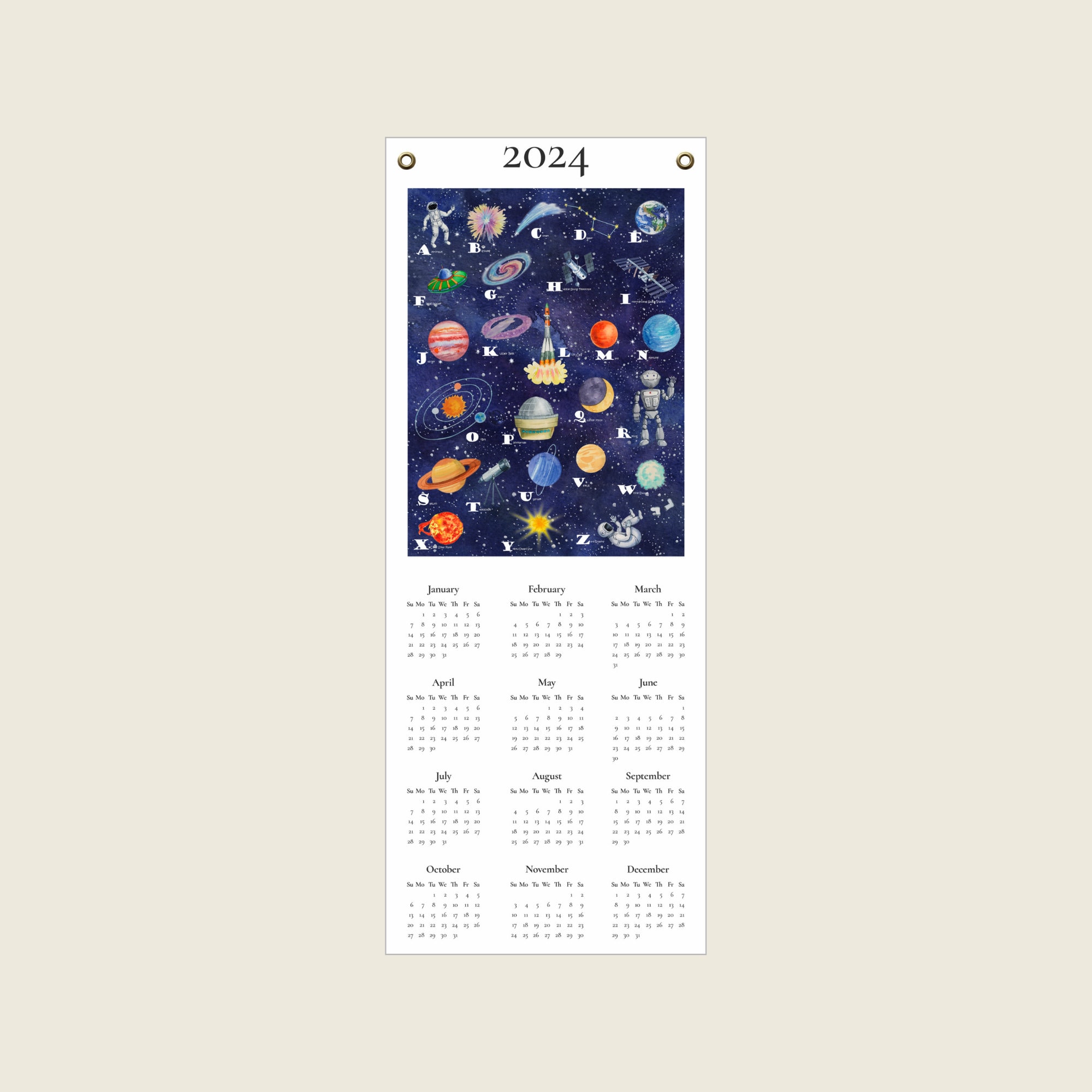 space-alphabet-2024-calendar-on-fine-art-canvas-for-playrooms-kids-rooms-nurseries-and-classrooms-perfect-for-gift-and-stocking-stuffer-etsy